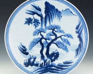 Japanese Porcelain Blue and White Dish