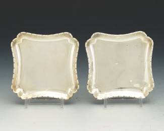 Tiffany Co. Art Deco Pair of Sterling Silver Trays, by Richard Comyns, London, ca. 1932