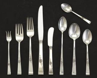 Reed and Barton Classic Rose Sterling Silver Flatware Set