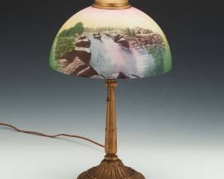 Pittsburgh Reverse Painted Lamp