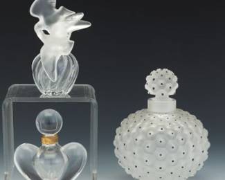 Three Lalique Perfume Bottles