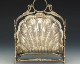 Fenton Brothers Sheffield Victorian Armorial Silver Plate Biscuit Warmer, dated 1877
