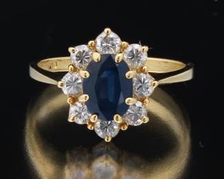 Ladies Sapphire and Diamond Ring
