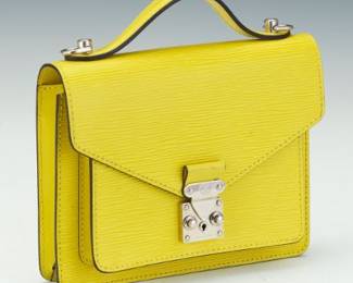 Louis Vuitton Lime Green Monceau Small Epi