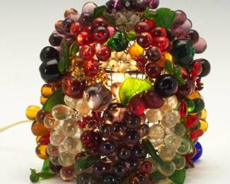 Bohemian Glass Fruit Cluster Night Lamp