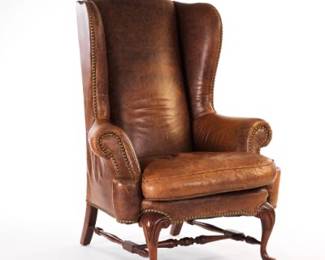 Leather Wingback Armchair