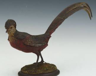 ColdPainted Bronze Figure of a Rooster Vienna, Austria, ca. Early 20th Century