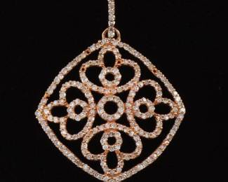 Ladies Gold and Diamond Pendant