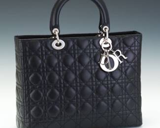 Dior Large Lady Dior Zip Cannage Lambskin Leather