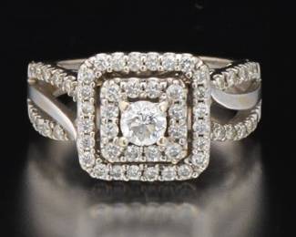 Ladies Diamond Cluster Ring
