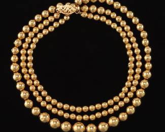 Ladies Graduated Bead Necklace
