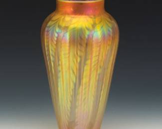 Lundberg Studios Gold Glass Vase