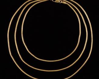 Ladies Gold Snake Chain Necklace