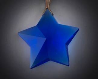 Tiffany Co Sterling Silver and Blue Glass Star