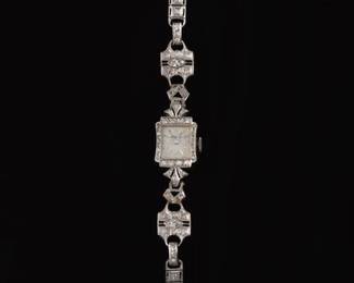 Ladies Gold and Diamond Hamilton Dress Watch