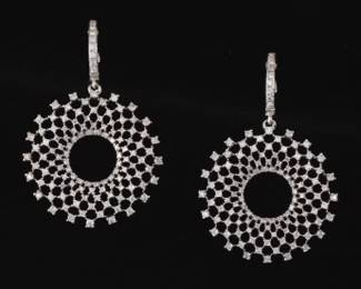 A Pair of Delicate Diamond Drop Earrings