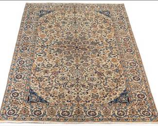 Nain Wool and Silk Carpet