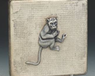 Buccellati Sterling Silver Monkey Box, Italy, 20th Century