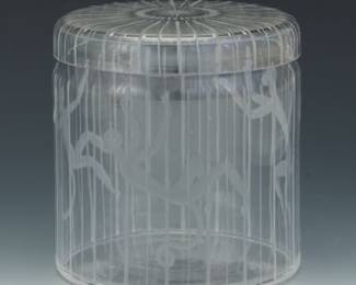 Edward Hald Monkey Cage, Produced by Orrefors, ca. 1920s
