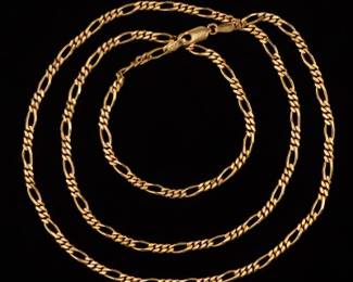 Ladies Gold Figaro Chain
