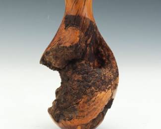 Polished Manzanita Abstract Wood Vase