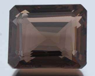 Unmounted 215 Ct Emerald Step Cut Smoky Quartz Gem