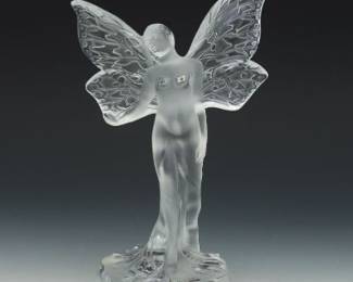 Lalique Crystal Fairy Large Sculpture