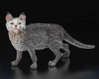 ColdPainted Vienna Bronze Figure of a Cat, Austria, early 20th century