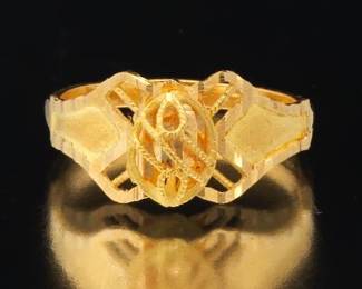 Ladies High Carat Gold Ring