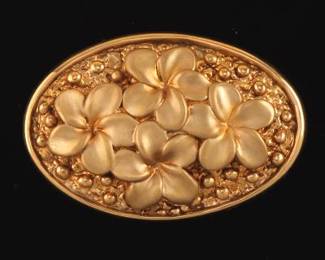 Ladies Gold Flower Brooch