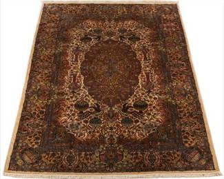 Pure Silk Tabriz Carpet