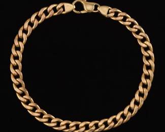 Gold Curb Link Bracelet