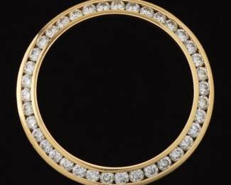 Rolex Aftermarket Gold and Diamond Bezel Slider