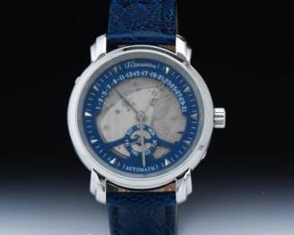 Rousseau Automatic Skeleton Calendar Wristwatch