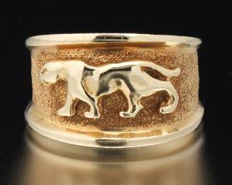 Kitsinian Gold Cartier Style Panther Band