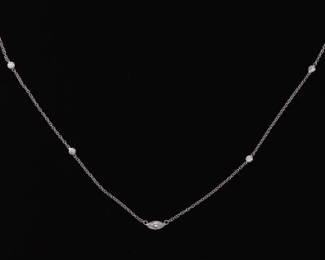 Ladies Marquis Diamond Necklace