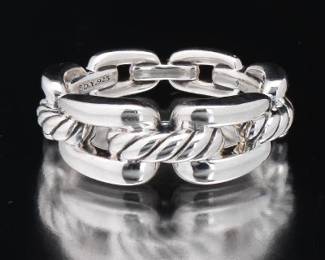 David Yurman Sterling Silver Wellesley Chain Link Band