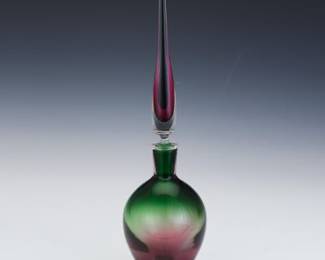 Murano Sommerso Perfume Bottle with Stopper