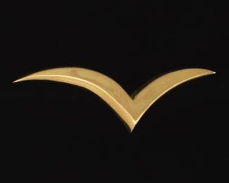 Tiffany Co Gold Seagull Brooch