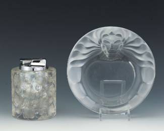Lalique Lighter and Ashtray