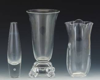 Three Steuben Vases