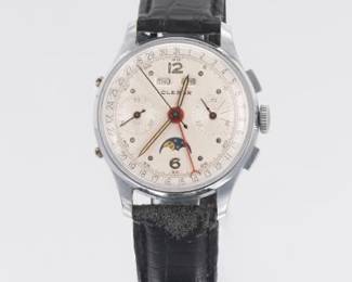 Clebar Triple calendar Moonphase Chronograph