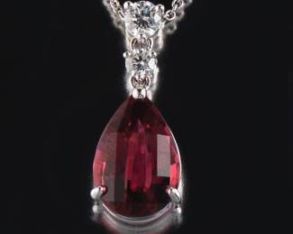 Ladies Tourmaline and Diamond Necklace
