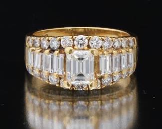 Ladies Gold and Diamond Ring