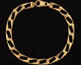 Ladies Gold Figaro Bracelet