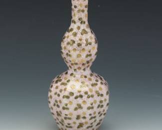 Small Japanese Kutani Double Gourd Vase