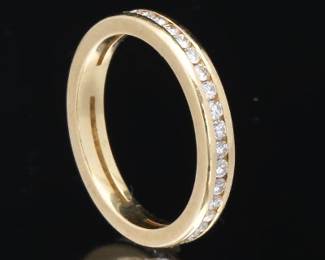 Classical Gold and Diamond Eternity Band