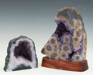 Pair of Amethyst Geode Specimens