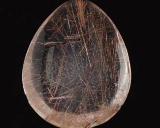 Unmounted 53.50 Ct Oval Pink Rutilated Quartz Gem
