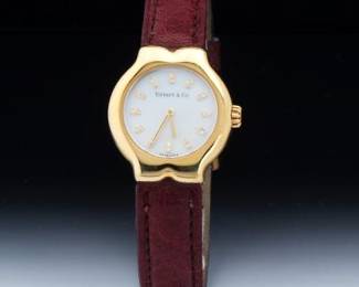 Tiffany Co 18k Gold and Diamond Watch